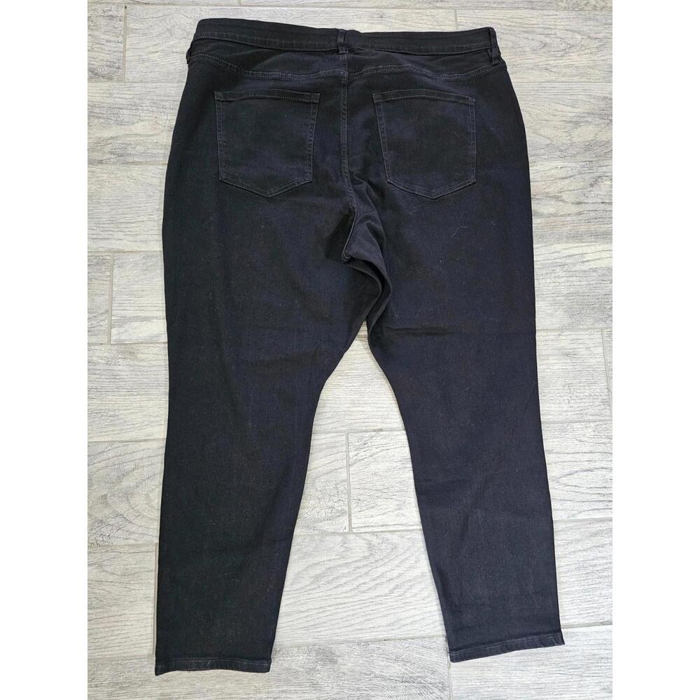 Women's AVA & VIV Jeans Pants High Rise Skinny Size 24 Black Stretch Flat Front - Picture 8 of 11